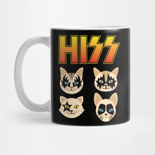 'Hiss Funny Cat Band' Cute Cats Adorable Mug